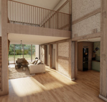 Stilvolle Galerie-Wohnung mit Scheunentor auf dem Rittergut Kanena, Halle - Halle (Saale) Büschdorf