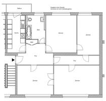 Modernisierte 4 Zimmerwohnung mit Balkon - Frankfurt am Main Mitte-Nord