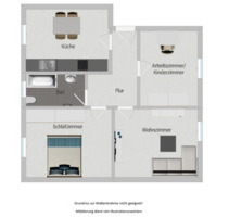 WG-geeignete möblierte 3-Zimmer-Wohnung + Einbauküche in Bamberg