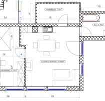 Appartement - 535,00 EUR Kaltmiete, ca.  60,00 m² in Künzell (PLZ: 36093)