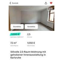 2,5 Zimmer Wohnung mit gehobener Innenausstattung - Karlsruhe Mühlburg