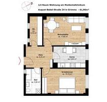 Großzügig geschnittene 2,5-Raum-Wohnung an der Muldental-Klinik - Grimma