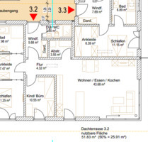 4-Zimmer Penthouse Wohnung - 1.250,00 EUR Kaltmiete, ca.  124,00 m² in Deggendorf (PLZ: 94469)