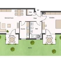 Erdgeschosswohnung mit zwei Terrassen und eigenem Garten - Dresden Cotta