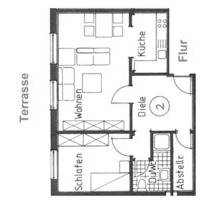 Helle 2-Zimmer Erdgeschosswohnung mit Terrasse und PKW-Stellplatz - Brilon
