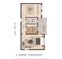 Helle 2-Zimmer-Wohnung mit Balkon 75 m² zentral & gemütlich in Gi - Gießen