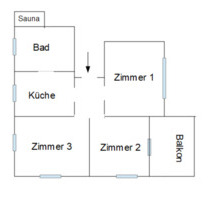 3 ZKB mit Balkon in Höxter - 700,00 EUR Kaltmiete, in Höxter (PLZ: 37671)