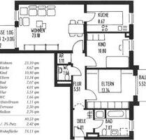 Schöne 3ZKB mit 2 Balkone, Nähe Schertlinstraße - Augsburg Antonsviertel