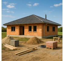 Wohnen im Grünen: Grundstück mit erweit. Rohbau in Lindow (Mark).