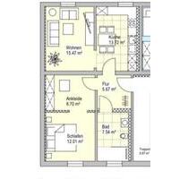 Moderne 2- Zimmer Wohnung - 755,00 EUR Kaltmiete, ca.  60,00 m² in Creußen (PLZ: 95473)