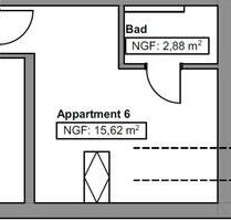 Helles vollmöbliertes neu renoviertes 1-Zi.-Appartement im Grünen - Ergolding