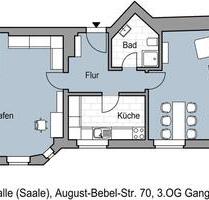 Wird gerade saniert - 690,00 EUR Kaltmiete, ca.  77,90 m² in Halle (Saale) (PLZ: 06108)