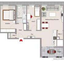 Erstbezug nach Sanierung mit Balkon: Exklusive 3-Raum-DG Wohnung - Germersheim