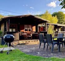 Blockhaus, Blockhütte, Ferienwohnung, Ferienhaus am See Weiher - Fischbach bei Dahn