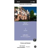 3 Raumwohnung 91 qm Südstrasse - 1.072,00 EUR Kaltmiete, ca.  91,00 m² in Halle (Saale) (PLZ: 06110) Damaschkestraße