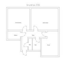 2-Zimmer-Wohnung, 78 m², Leverkusen-Wiesdorf, 2. OG