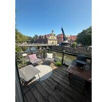 Ideal für Berufspendler: Möblierte Wohnung direkt an der Ilmenau - Lüneburg