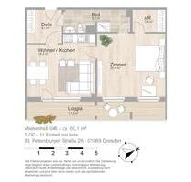 Modernes Wohngefühl: 2 Zimmer mit Einbauküche und Ankleide - Dresden Plauen