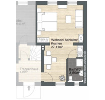 Möblierte 1-Zimmerwohnung in Cottbus mit Pantry-Küche