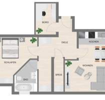 Schöne 2-Zimmer-Souterrain-Wohnung in Freystadt