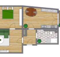 Schöne DG-Wohnung mit Balkon in Burg
