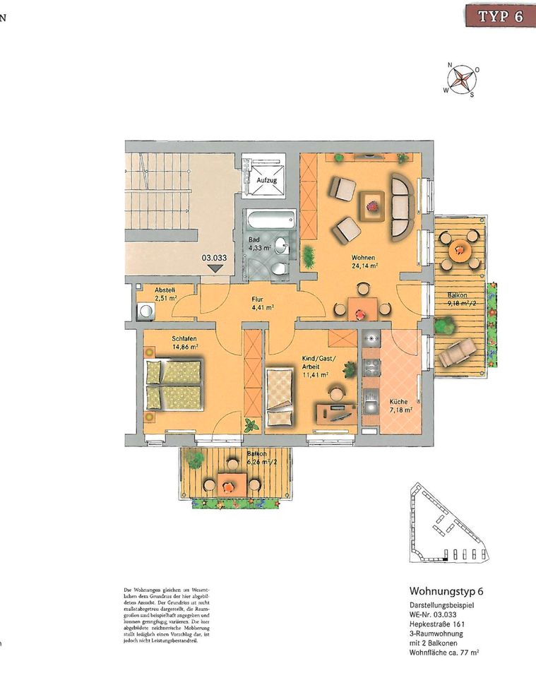 VERKAUFE 3-Raum Wohnung mit 2 Balkonen in Seidnitzer Gärten - Dresden Blasewitz