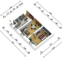 Stadtwohnung 43qm - 156.000,00 EUR Kaufpreis, ca.  43,00 m² in Karlsruhe (PLZ: 76135) Beiertheim-Bulach