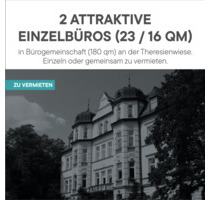 2 Einzelbüros in Bürogemeinschaft Theresienwiese Ludwigsvorstadt - München Ludwigsvorstadt-Isarvorstadt
