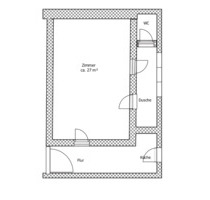 1 Zimmer Wohnung zentral - 360,00 EUR Kaltmiete, in Deggendorf (PLZ: 94469)