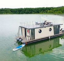 ☆mobiles Hausboot in Lychen ♥ Ferienhaus am See ♥