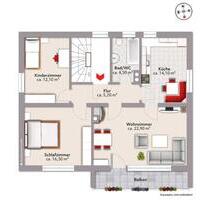 Wohnung mieten 1 Stock - 1.300,00 EUR Kaltmiete, ca.  80,00 m² in Traunreut (PLZ: 83301) Irsing