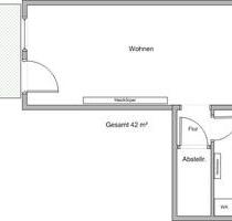 Helle 1 l-Zimmer Wohnung mit kleiner Terrasse & Abstellraum - Laubach
