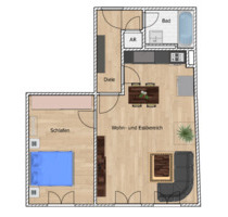 Zentrale 2-Raum-Wohnung mit smarter Heiztechnik & Einbauküche - Wittichenau