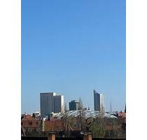 Traumhafter Blick auf Leipziger Skyline-3-Raum-Wohnung mit EBK