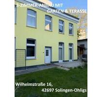 VOLLMÖBLIERTE 3-ZIMMER-ANBAU MIT GARTEN & TERASSE IN TOP-LAGE - Solingen Ohligs