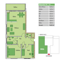 Moderne 3-Zimmer-Wohnung mit Balkon und Stellplatz in Paderborn-Sennelager