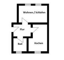 kleine Wohnung am Neumarkt - 240,00 EUR Kaltmiete, ca.  44,36 m² in Zwickau (PLZ: 08056)