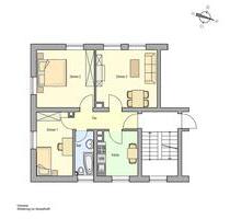 3 Raum Wohnung mit Gartenecke - 430,00 EUR Kaltmiete, ca.  61,69 m² in Grabow (PLZ: 19300)