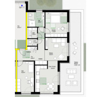 Obergeschoss Penthouse 3,5 Zimmer Wohnungen in Vreden KFW 40