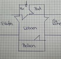 Helle 2,5 Zimmer Wohnung, 60qm mit Balkon in Langenau-OT