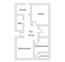 Wohnung Glandorf 49219 - 500,00 EUR Kaltmiete, ca.  67,00 m² in Melle (PLZ: 49326) Gesmold