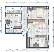 Ramin Komplett renoviert mit neuer Einbauküche! 3 Zimmer Wohnung. - Löcknitz