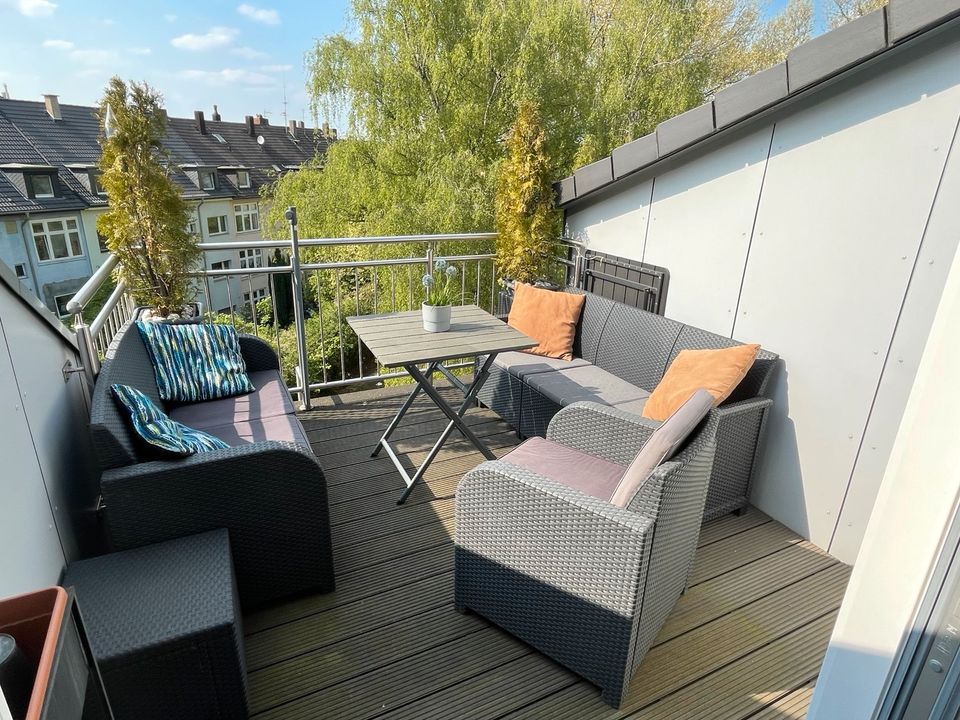 DG-Wohnung mit West-Terrasse, Neubau, Fußbodenheizung, - Essen Frillendorf