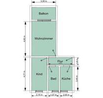 Schöne 2-Zimmer Wohnung mit Balkon und Ausblick ins Grüne - Bad Lobenstein