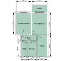 Helle und ruhige 3- Zimmer Wohnung mit Balkon - Bad Lobenstein