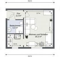 1 Zimmer Wohnung 25m² in Mühlhausen - Mühlhausen (Thüringen)