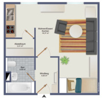 Frisch renoviertes,großes 1,5-Raum Apartment, 09921 Neukirchen - Neukirchen/Erzgebirge