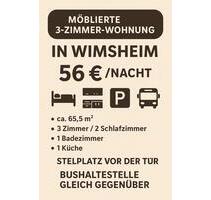 Möblierte 3-Zimmer-Wohnung in Wimsheim – ideal für Monteure - Heimsheim