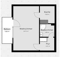 Gemütliche 1 Zimmer Wohnung 42qm2 mit fast neuer Einbauküche - Duisburg Rheinhausen