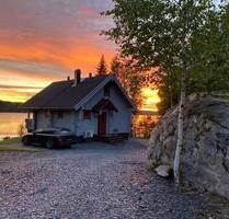 Ferienhaus Schweden am See Saxen Sauna Kamin Kanu Boot Fahrräder - Heidesee